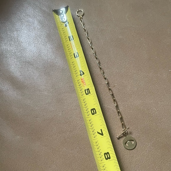 Gold plated bracelet w brass 🧿 evil eye charm link pendant - Picture 6 of 6